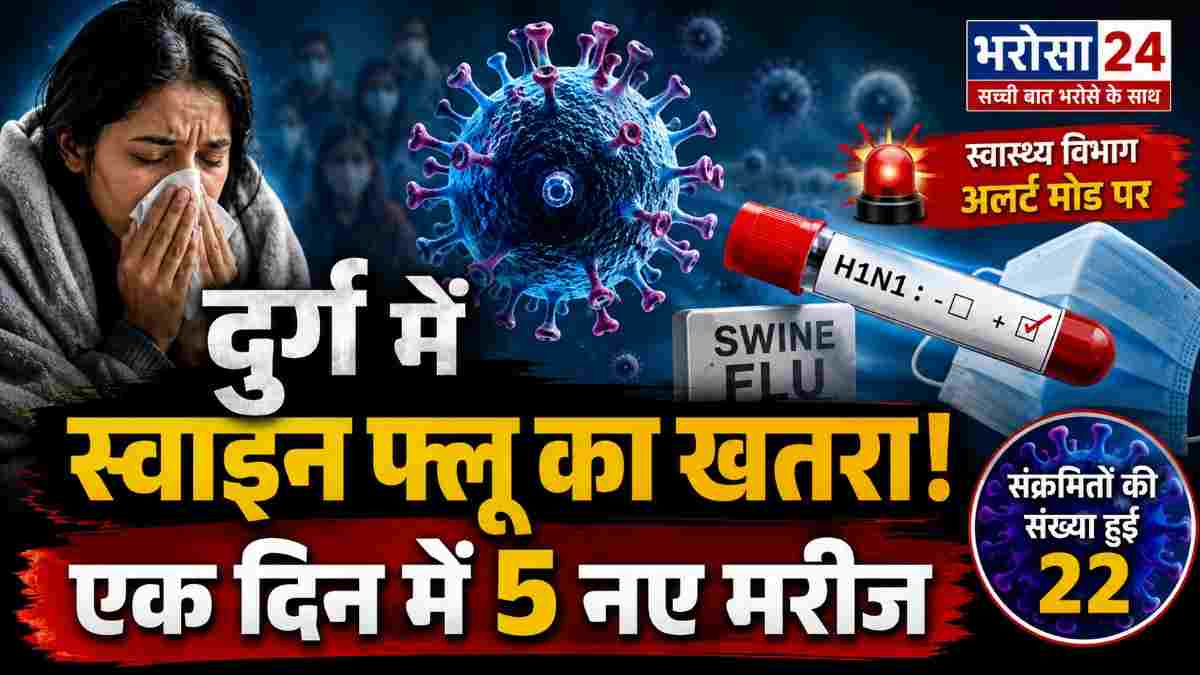 दुर्ग में स्वाइन फ्लू का बढ़ता खतरा: एक दिन में 5 नए मरीज, संक्रमितों की संख्या 22 पहुंची