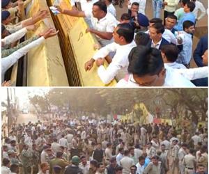 BHILAI NEWS : मुख्यमंत्री निवास घेराव करने पहुंचे भाजपा नेताओं को चैतन्य बघेल ने पिलाया मठा, जिला कांग्रेस अध्यक्ष व महापौर निर्मल कोसरे सहित कई कांग्रेस नेता रहे मौजूद
