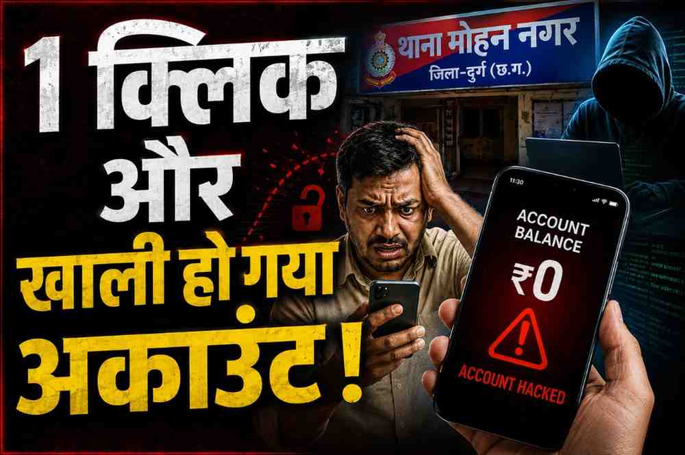 गूगल अपडेट के नाम पर ठगी: दुर्ग में ठेकेदार का मोबाइल हैक, खाते से उड़ाए 1.99 लाख रुपए