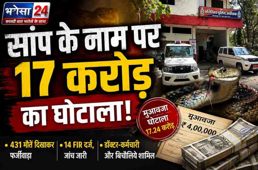 सर्पदंश मुआवजे में 17.24 करोड़ का घोटाला: 431 मौतें दिखाकर फर्जीवाड़ा, 14 FIR दर्ज; जांच से असंतुष्ट विधायक सुशांत शुक्ला
